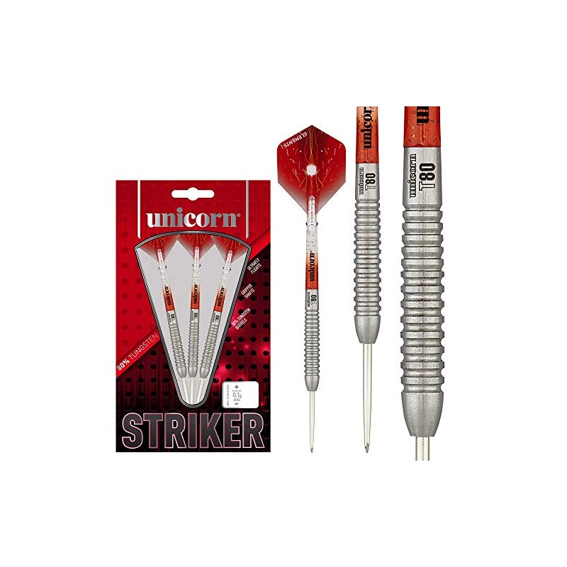 Unicorn Unisex Striker Type 2 80% Tungsten Steel Tip Darts,