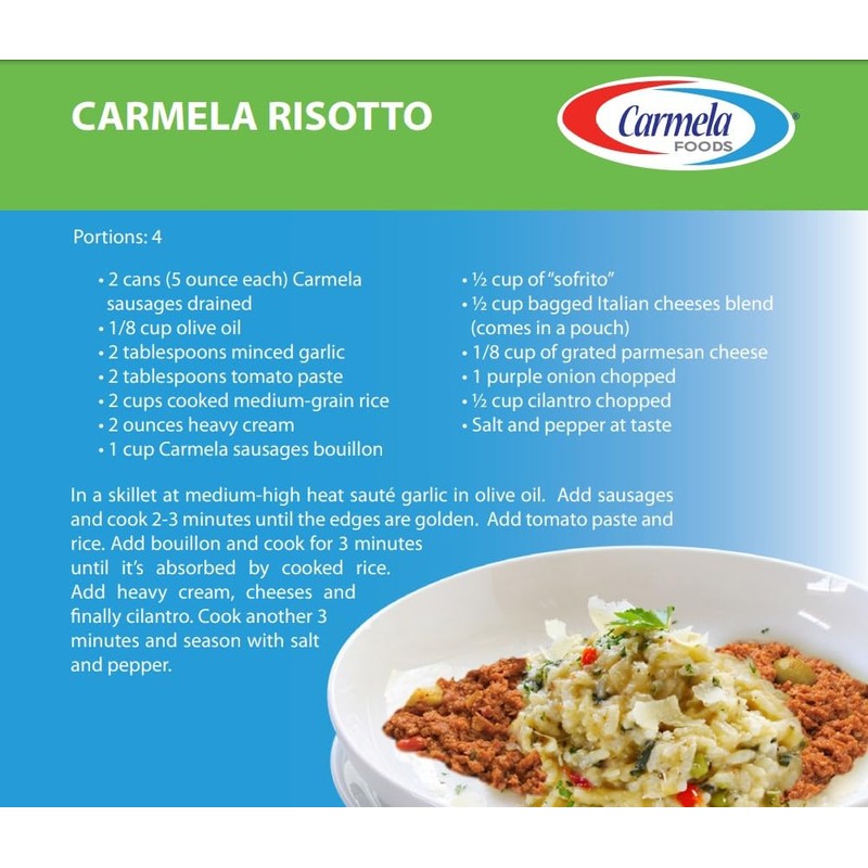 Carmela Ready Cuts – Bite-Sized Chicken Sausage in Chicken Broth,