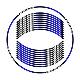 Awonderful Motorcycle Reflective Wheel Stripes kit, Vinyl Wheel Rim Stickers Compatible with Yamaha YZF R6 2017-2024 (Blue)