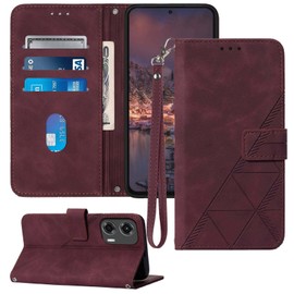 Moment Dextrad for Moto G Stylus 5G 2024 Case Wallet,Card Holder Slots,Wrist Strap,TPU Interior Protective,Stand PU Leather Folio Flip Cover for Moto G Stylus 5G 2024 (Red)
