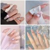 Sucodver Nail Parts Stone Heart Square Rectangle Glitter Clear Large
