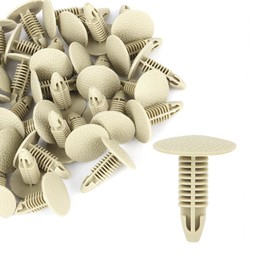 REPAIROCK 40pcs 6mm Hole Dia Plastic Bolt Rivets Fastener Trim Panel Retainer Clips Khaki for Car Auto Replacement Parts