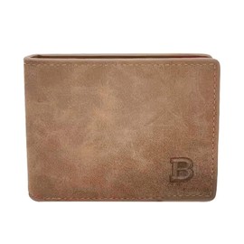 Mens Wallet Slim Credit Card Holder Wallet for Men and Boy, Man Small Wallet Bifold Credit Card Wallet Leather Mens Slim Wallet Lightweight and Portable for Pants Pockets (Retro, Brown)