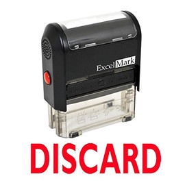 Discard Self Inking Rubber Stamp - Red Ink (ExcelMark A1539)