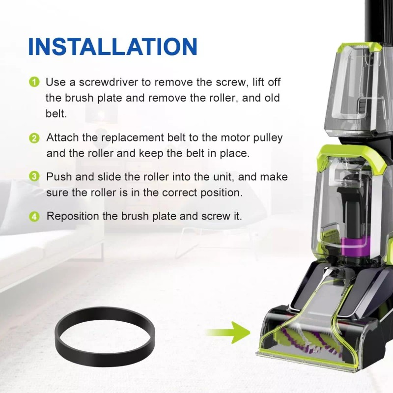 LANMU Bissell Model 2910, 2987, 2806 Replace Flat Pump Belt