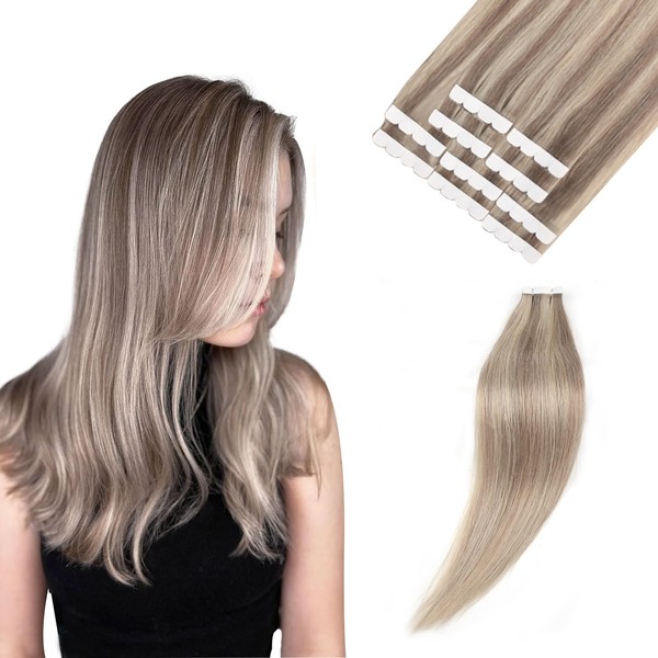 Paruks Human Hair Tape-in Extensions, Straight, Long, Wig, Gradient, Change
