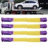 4pcs Recovery Alloy Wheel Securing Link Straps Trailer Transporter Yellow/Purple