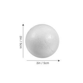 50pcs Craft Foam Balls Smooth Foam Foam Balls for Arts Craft DIY Ornaments School Projects Christmas Decor (White,5cm)