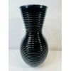 Unbranded Plastic Textured Black Vase, 7.5-in.