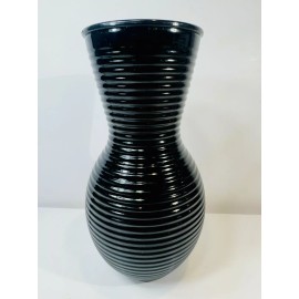 Unbranded Plastic Textured Black Vase, 7.5-in.