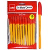 Cello Tri-Mate Orange Ballpoint Pens Medium Point Biro (Red, Pack