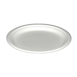 Disposable Dishes Eco Durable Bagasse Plates Flat Plates Medium 50 Count BBQ Party Serving Dishes - Regular Trash Disposal