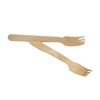 Perfect Stix Green Fork 158- 24ct Birchwood Compostable Cutlery Fork,
