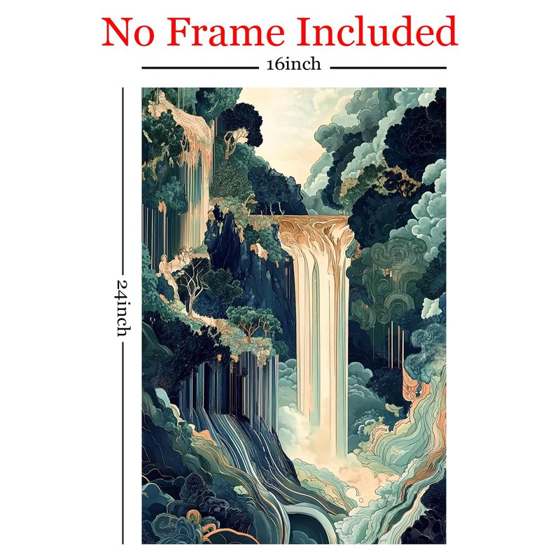 Green Mountain Wall Art Sage Green Forest Canvas Nature Landscape