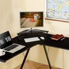 TEAMIX 26 inch Triangle Monitor Stand Riser, Desktop Corner Shelf