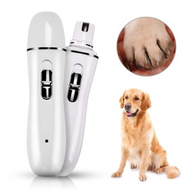 ARCESS Electric Dog Nail Grinder, 2-Speed Electric Rechargeable Pet Nail Trimmer Paws Grooming & Grinding Tool for Small Medium Large Dog & Cats, Includes USB Wire