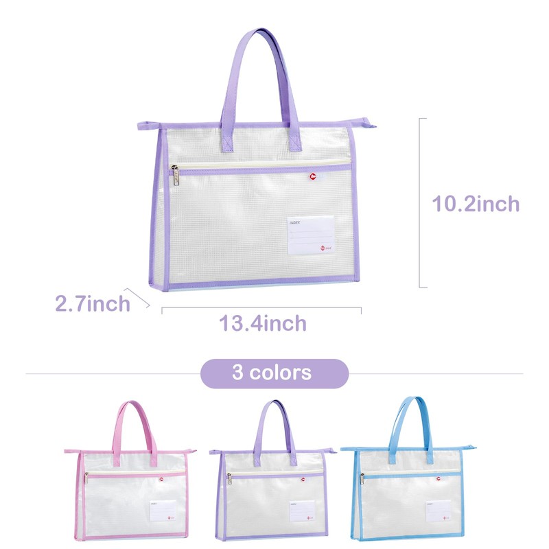 UgyDuky 3 Pcs A3 Project Bag with Handles for Quilting