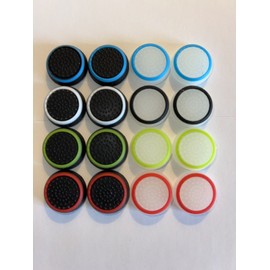 XFUNY 8 Pairs/16 PCS Replacement Silicone Analog Controller Joystick Luminous...