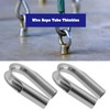 ECSiNG 4pcs 6mm Wire Rope Tube Thimble Stainless Steel Cable