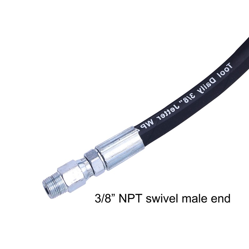 Tool Daily Pressure Washer Whip Hose with Swivel, Hose Reel