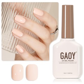GAOY Pale Nude Gel Nail Polish, 16ml Soak Off UV Light Cure Nautral Gel Polish for Nail Art DIY Manicure at Home, Color 1389