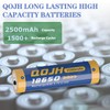 QOJH 18650 Rechargeable Battery 3.7Volt 18650 Button Top Lithium Batteries