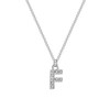 Philip Jones Pave Initial Necklace Letter F Created with Zircondia®