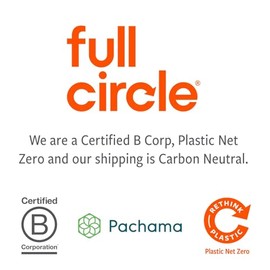 Full Circle Full Circle Tenacious C Bamboo Dish Brush and Scraper - Kitchen Cleaning Tool Set for Cast Iron Cookware, Dishes, Pots, Sinks - Tough Nylon Bristles, Scrub Brushes with Handle