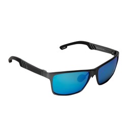 Polarised Wayfarer Sports Sunglasses - Palo Mer - Aluminium Frame - Ideal for Exercise & Water Sports - Suitable for Men - Black & Blue