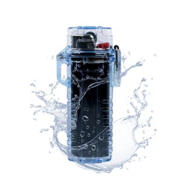 HUMWE EDC - Funda impermeable para encendedor BIC regulares, funda tipo J6, para supervivencia al aire última intervensión, con sello multiusos (transparente)