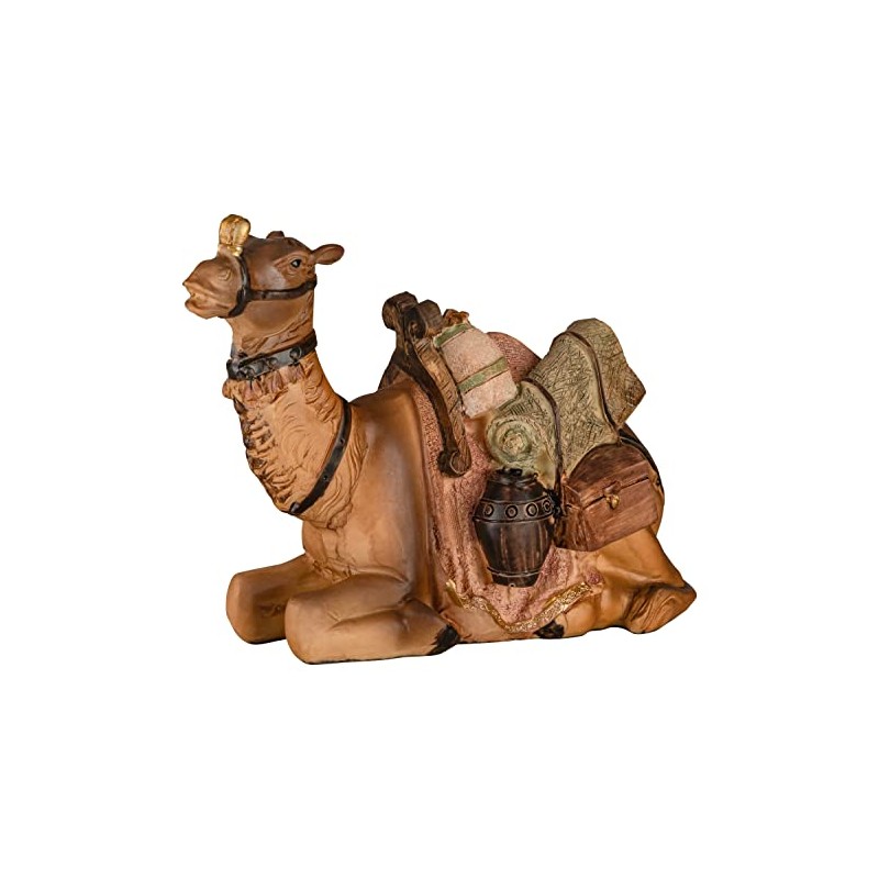 Sitting Camel Nativity Scene [Height: 9 cm, Hand Painted Polyserine/Resin]