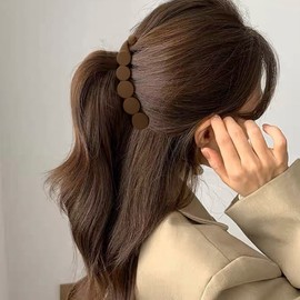 Hapdoo Matte Flower Banana Hair Clips - 6PCS Strong Hold Hair Accessories for Women and Girls, Suitable for Ponytails, Buns, and Styling Thick or Thin Hair