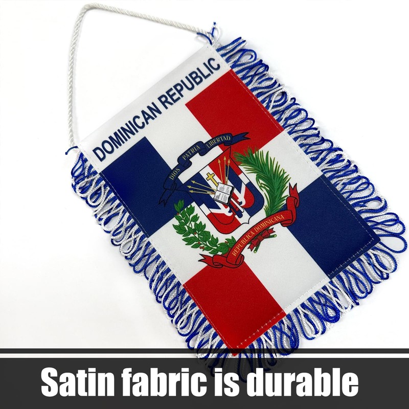 TOPFLAGS Dominican Flag 4 X 6 Inch Fringe Dominican Republic