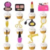 Glitter Make up Cupcake Toppers Bachelorette Party Cupcake Picks Bridal