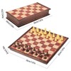 SIMPLEWIN 7.87 Inch Mini Magnetic Travel Chess Set, Walnut-Style -