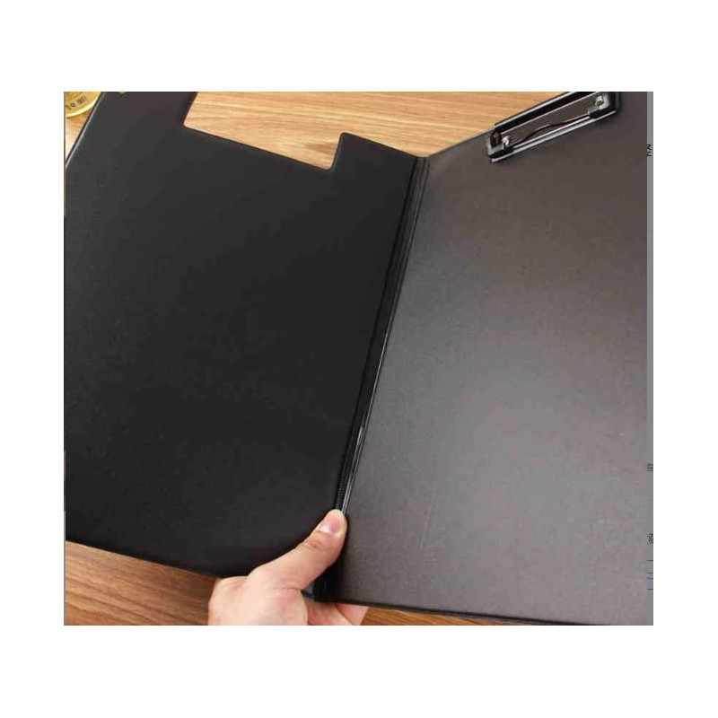 Clipboard A5 Folding Leather Style Bifold Ticket Holder Durable Store