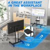 Rfiver Mobile TV Cart Rolling TV Stand for 32-83 Inch