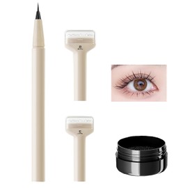 WoLraYuan Lower Eyelash Stamp Lower Eyelash Stamp Lower Eyelash Stamp Lower Eyelash Stamp Tool Eyeliner Carrier 2 in 1 (KN818 Black)