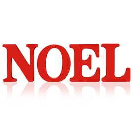 Wooden Noel 4 Pieces Centerpiece Table Decoration Noel Wood Noel Rustic Christmas Decor Wooden Noel Decorative Display Sign Xmas Noel Table Decoration for Christmas Home Table Decoration