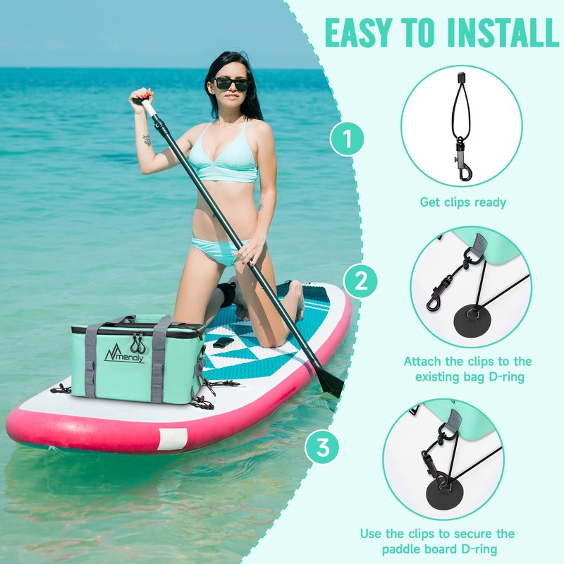 MENOLY Paddle Board Accessories Cooler, 25L Sup Kayak Deck Cooler
