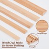 OLYCRAFT 34Pcs 5 Sizes Triangle Wood Sticks 20cm Long Unfinished
