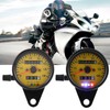 60mm Motorcycle Odometer Speedometer Gauge with Indicator Black