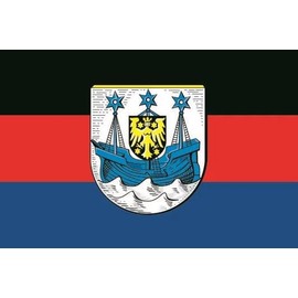 Greetsiel Flag Sticker 8 x 5 cm Pack of 2