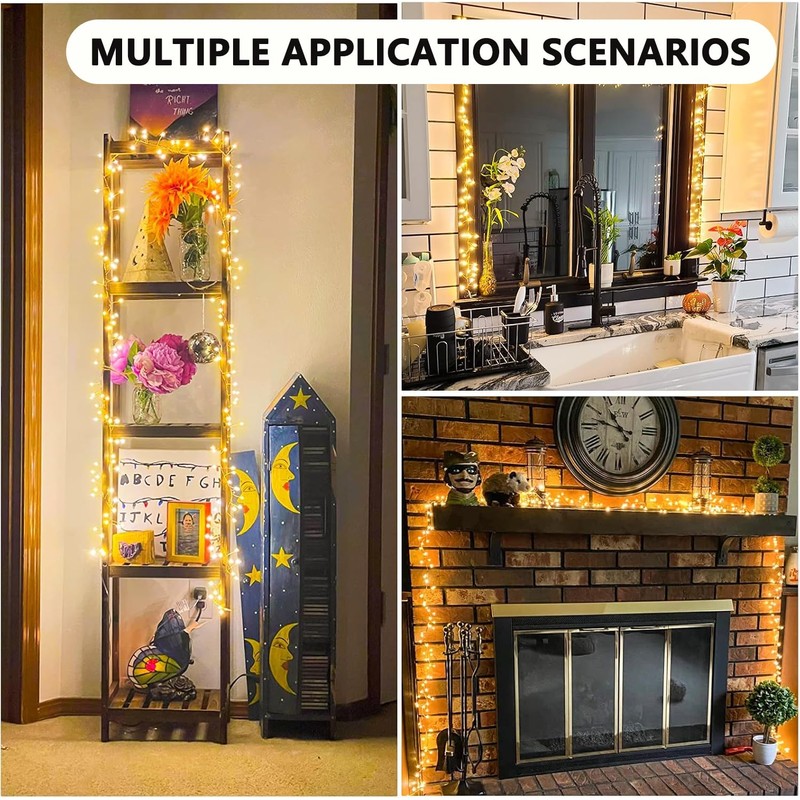 20Ft 200 LEDs Fairy Lights Plug in with Remote and