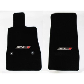 AFM NEW BLACK Carpet Floor Mats 2016-2024 Camaro Embroidered ZL1 Logo - Pair