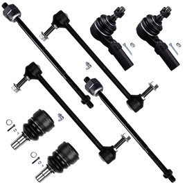 SCITOO 8pcs Suspension Kit 2 Front Inner 2 Front Outer Tie Rod End 2 Front Sway Bar Link 2 Front Lower Ball Joints Compatible Fit 2005-2009 For Ford For Mustang