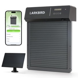 LARKBIRD Automatic Chicken Coop Door with Audio Recall Function, Solar Chicken Coop Door with Timer & Light Sensor, App Control Chicken Door with Anti-Pinch System (Gray)