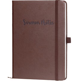 GiftNest Sermon Notes Notebook - Church Notes Journal & Bible Study Notebook for Christians, Hardcover Sermon Journal with Pen Loop, 200 Pages for Scripture & Reflections