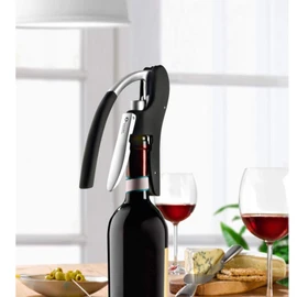 Leopold Vienna Lever Corkscrew Mini Octopus, Stainless Steel, Black, 1-Pack