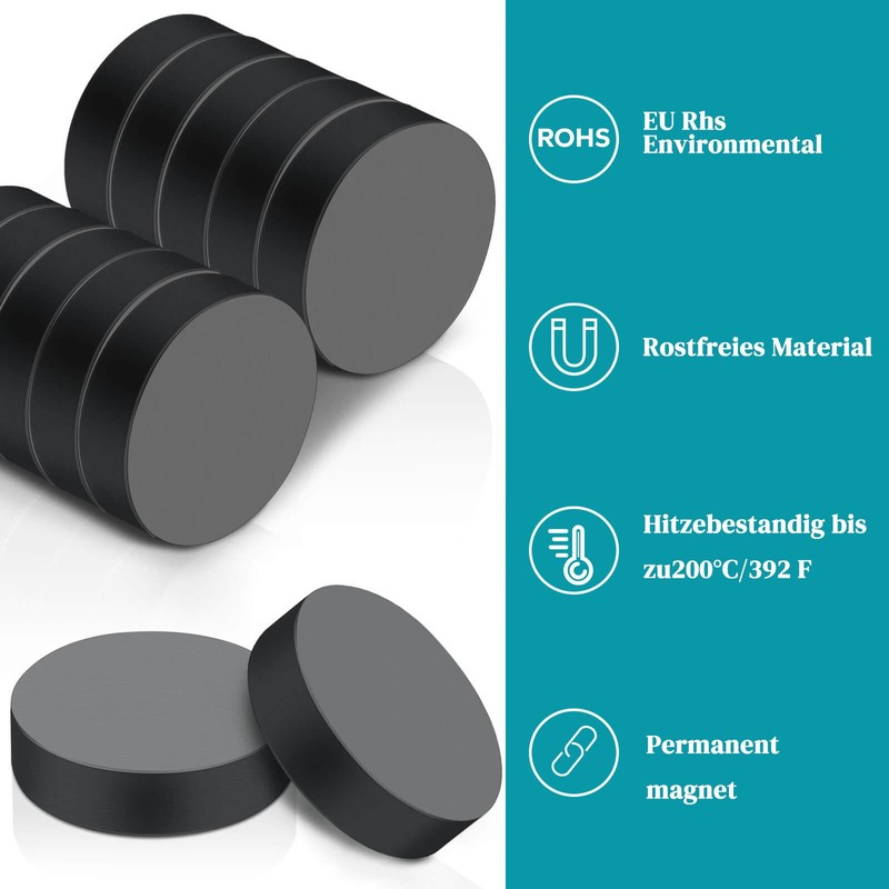 MIN CI 300Pack Black Fridge Magnets 10x3mm Small Magnets for